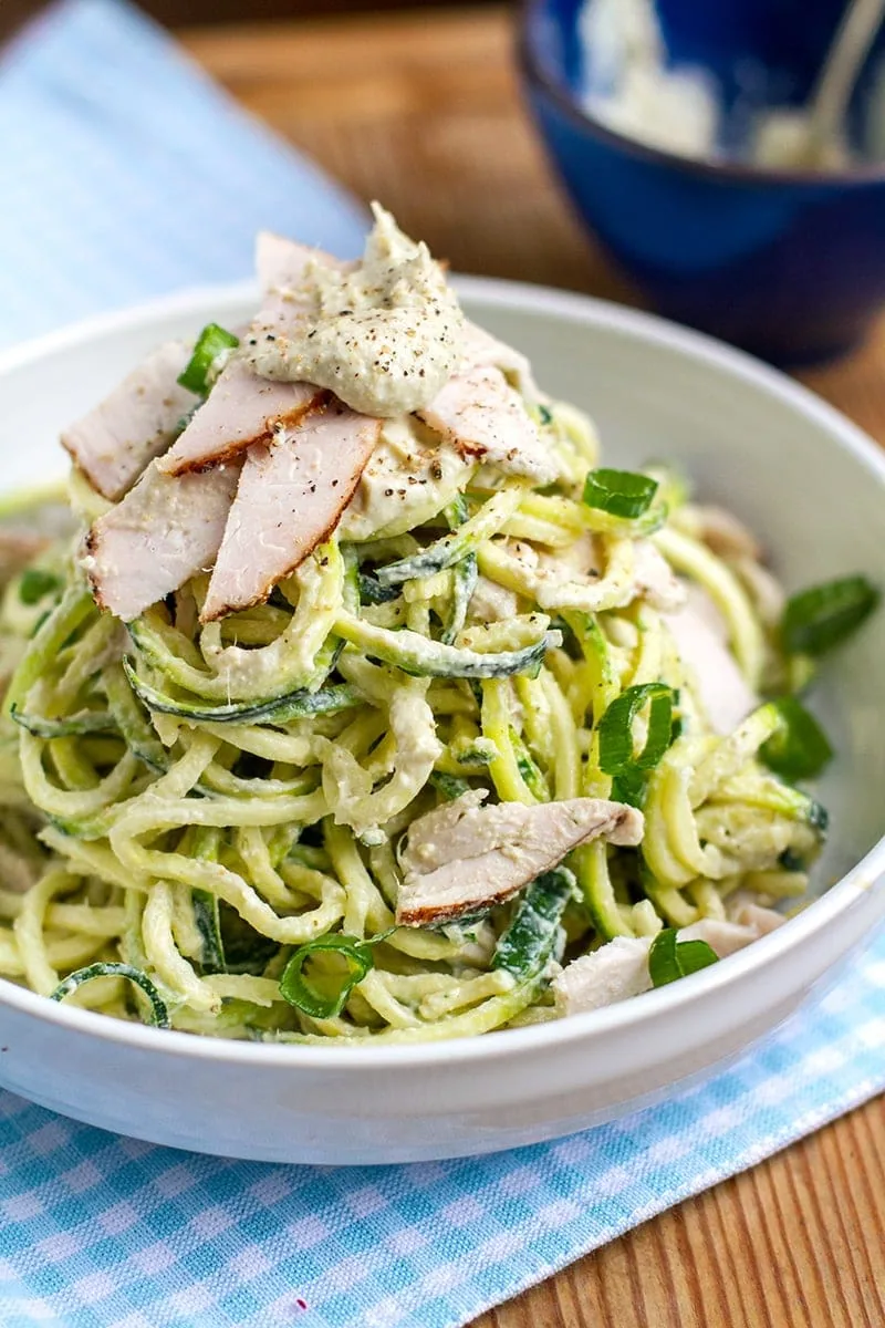 21 Delicious Keto Leftover Turkey Recipes 21 paleo pasta with zucchini noodles2