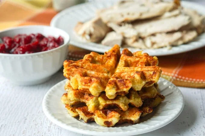21 Delicious Keto Leftover Turkey Recipes 2 turkey stuffing waffles f3
