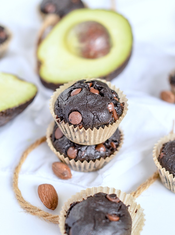 Chocolate Avocado Muffins Vegan Paleo Gluten free healthy