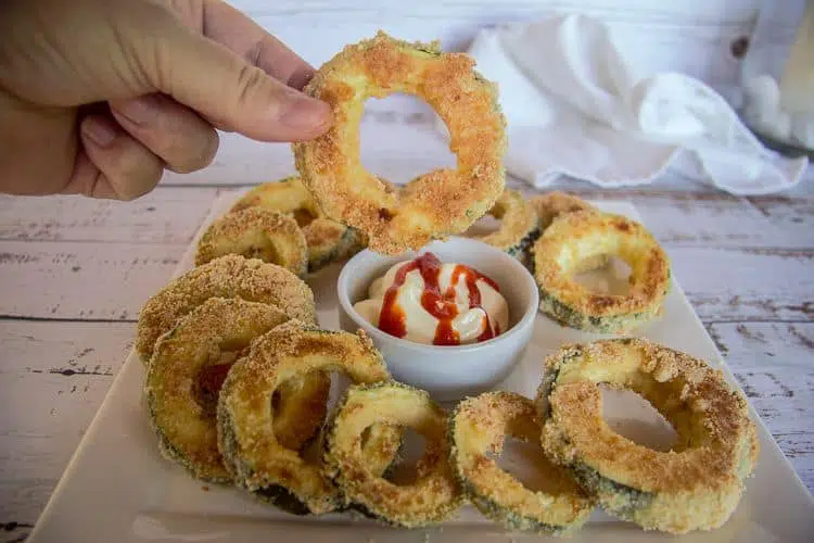 baked zucchini rings low carb