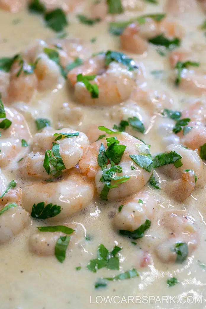 best keto shrimp recipe with creamy sauce