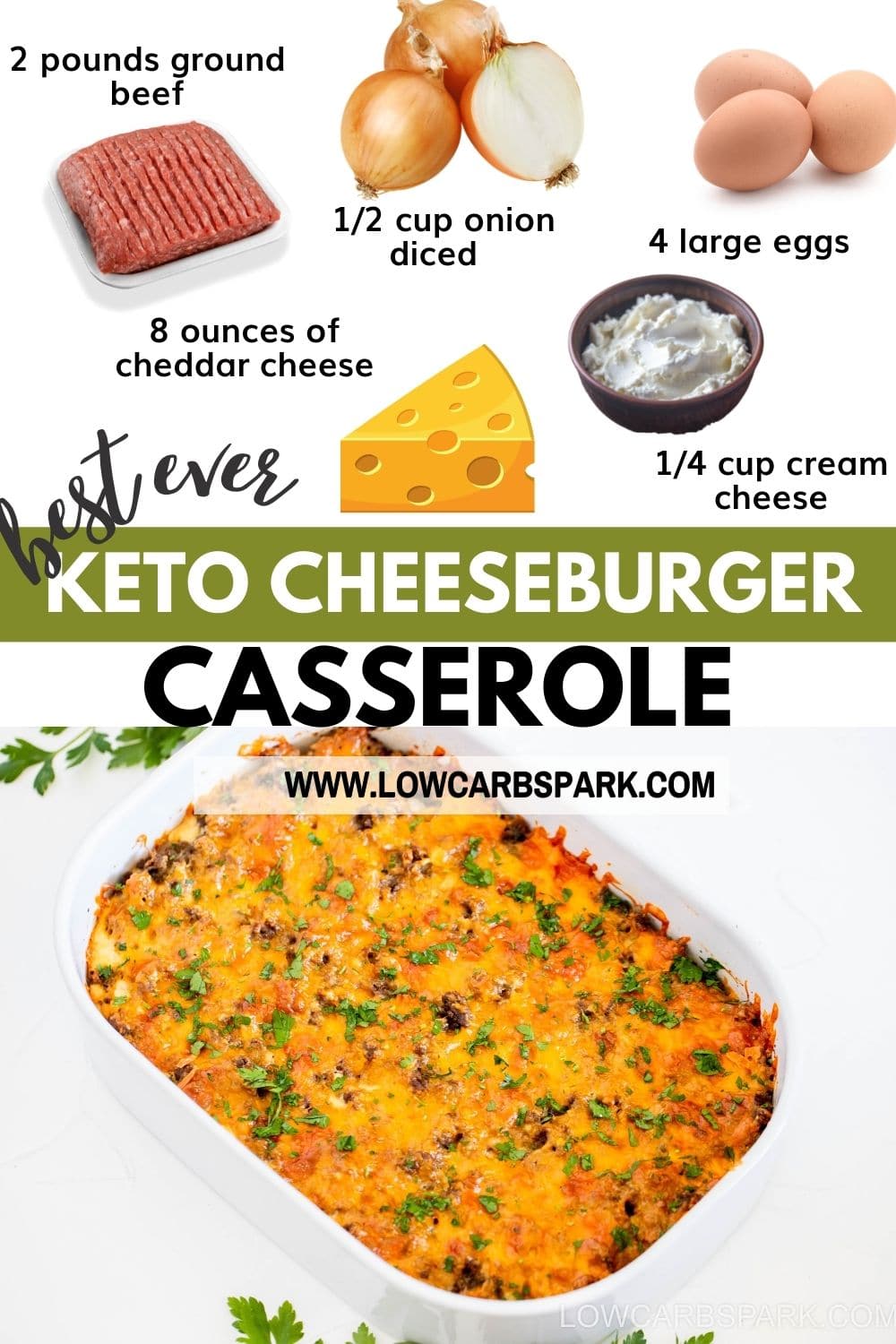 Homemade Keto Cheeseburger Casserole