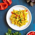 easy vegan tofu scramble with veggies