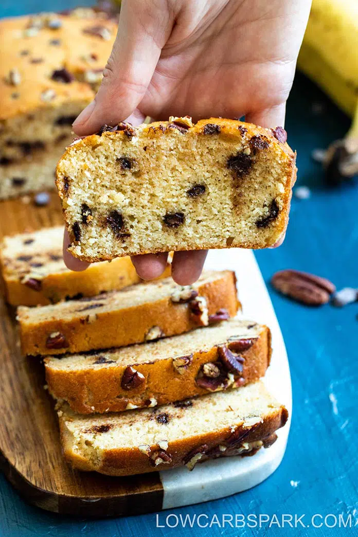Keto Banana Bread 11 keto banana bread slice