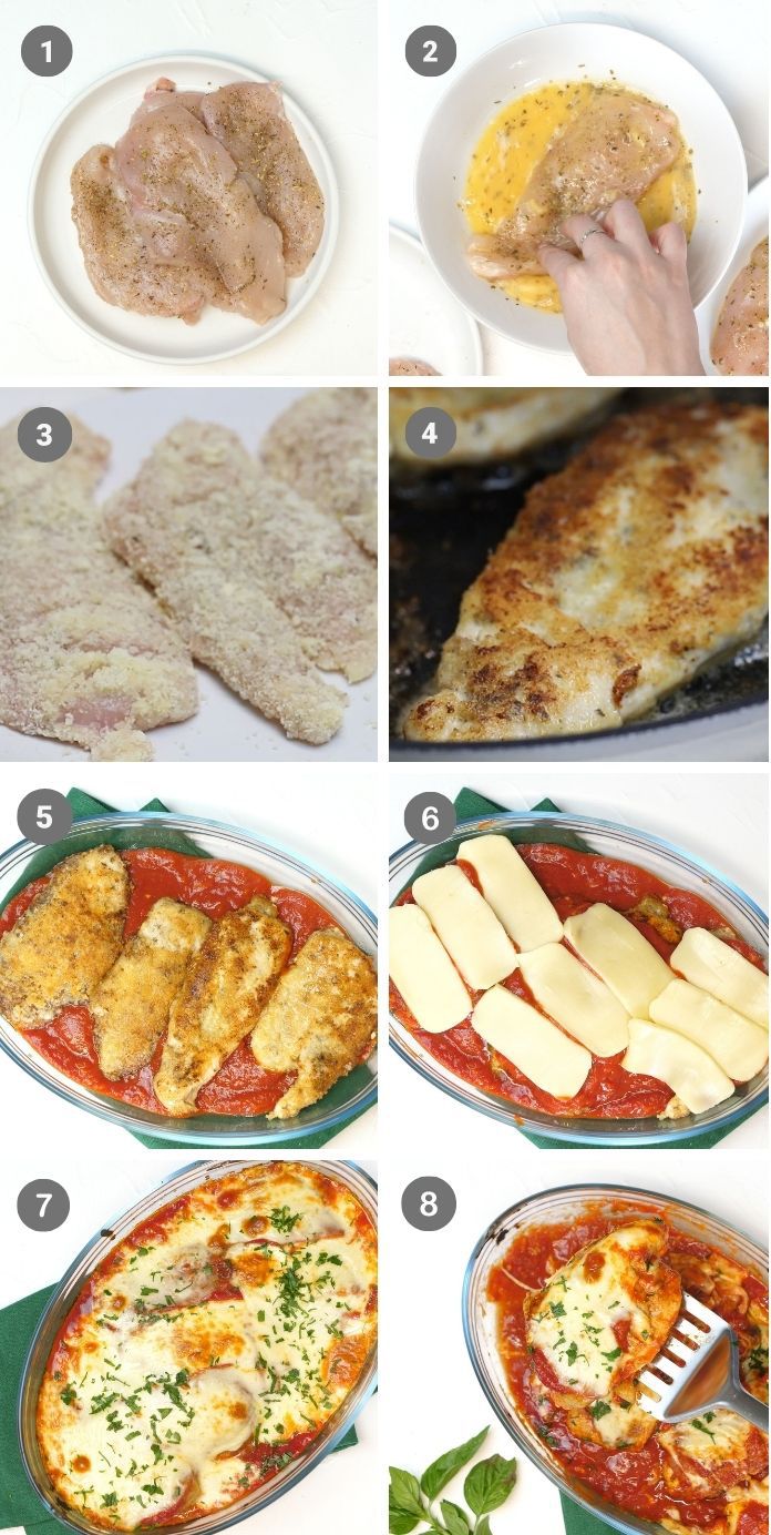 keto chicken parmesan step by step instructions