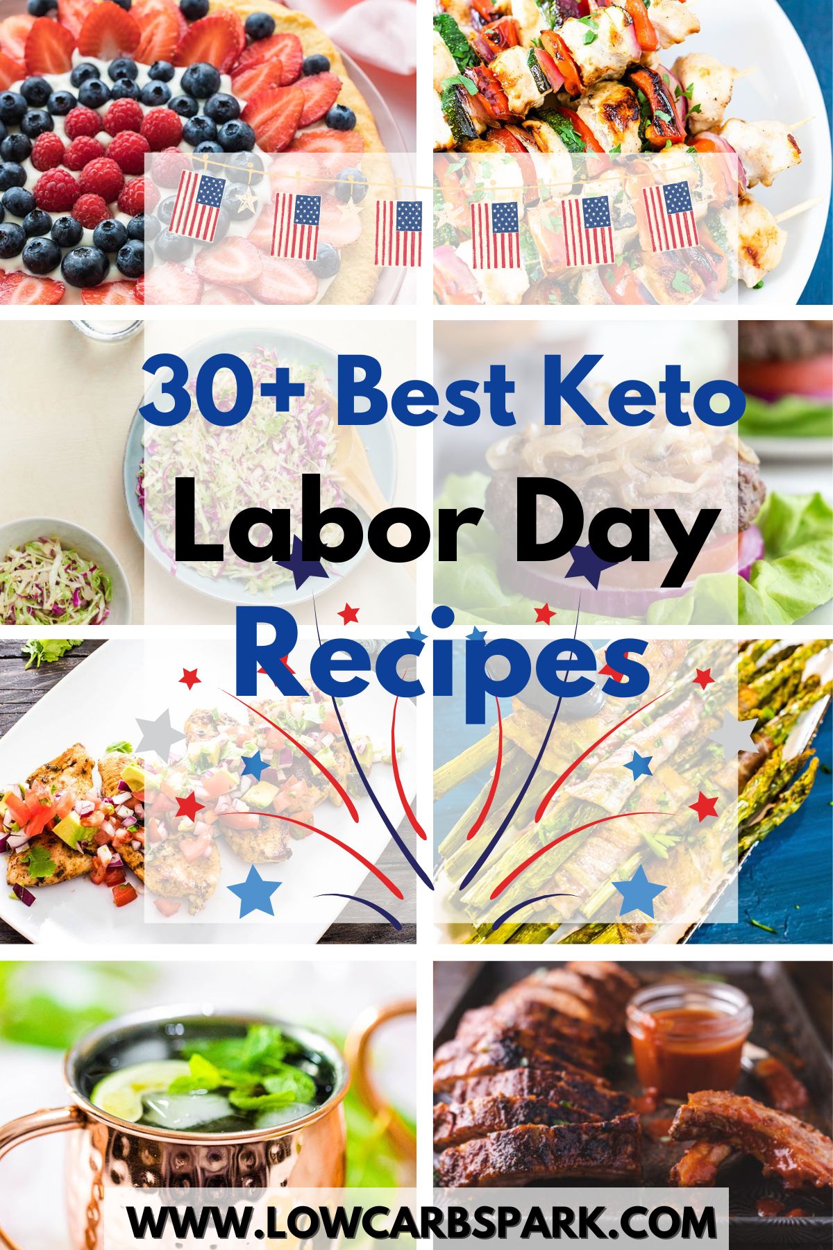 Are you looking for the most delicious recipes for Labor Day Weekend? Well, this list gathers 30 keto-friendly appetizers, low carb salads, main dishes, and desserts to help you stay on track and enjoy fantastic keto food.