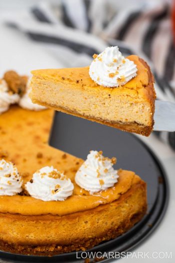 Keto Pumpkin Cheesecake - Low Carb Spark