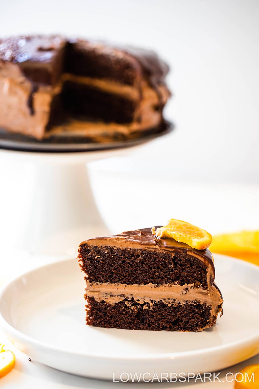 easy keto chocolate cake with orange