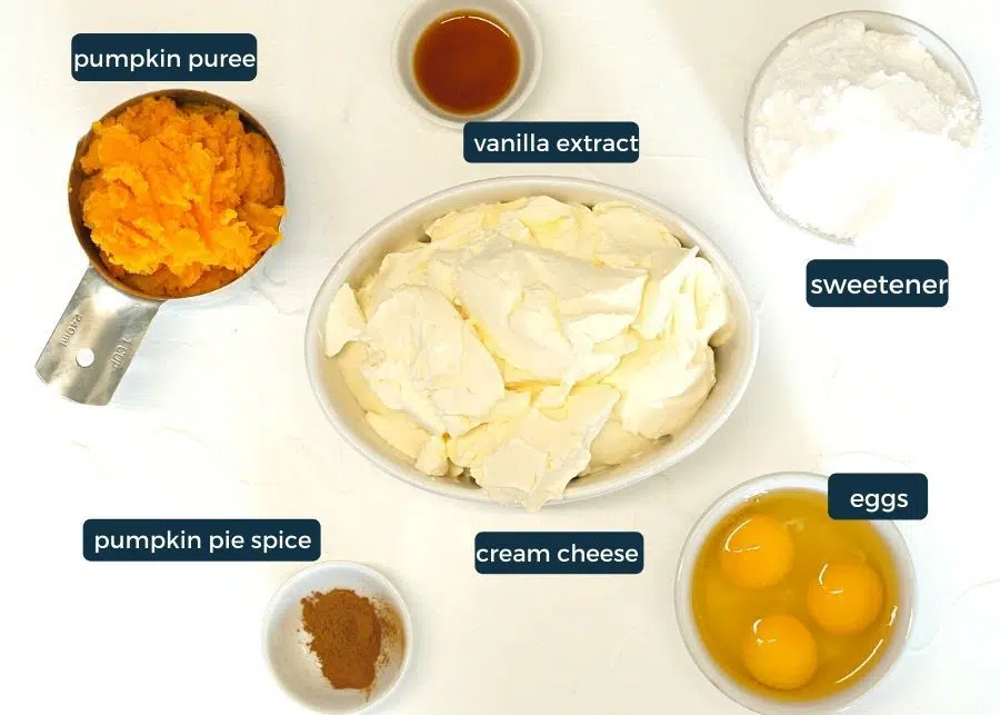 Keto Pumpkin Cheesecake 3 keto pumpkin pie filling ingredients