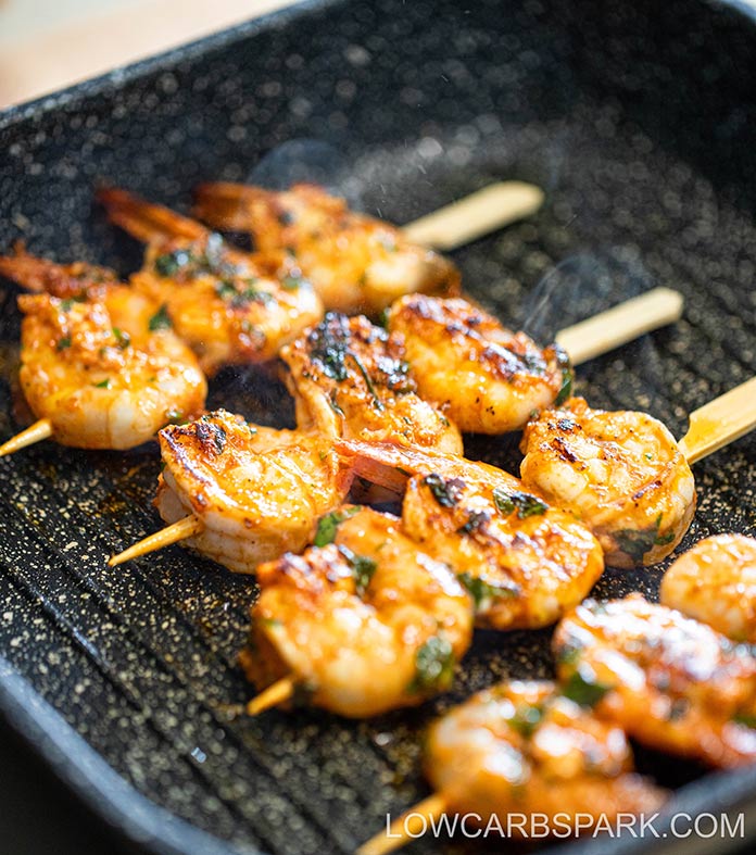 shrimps on a grill