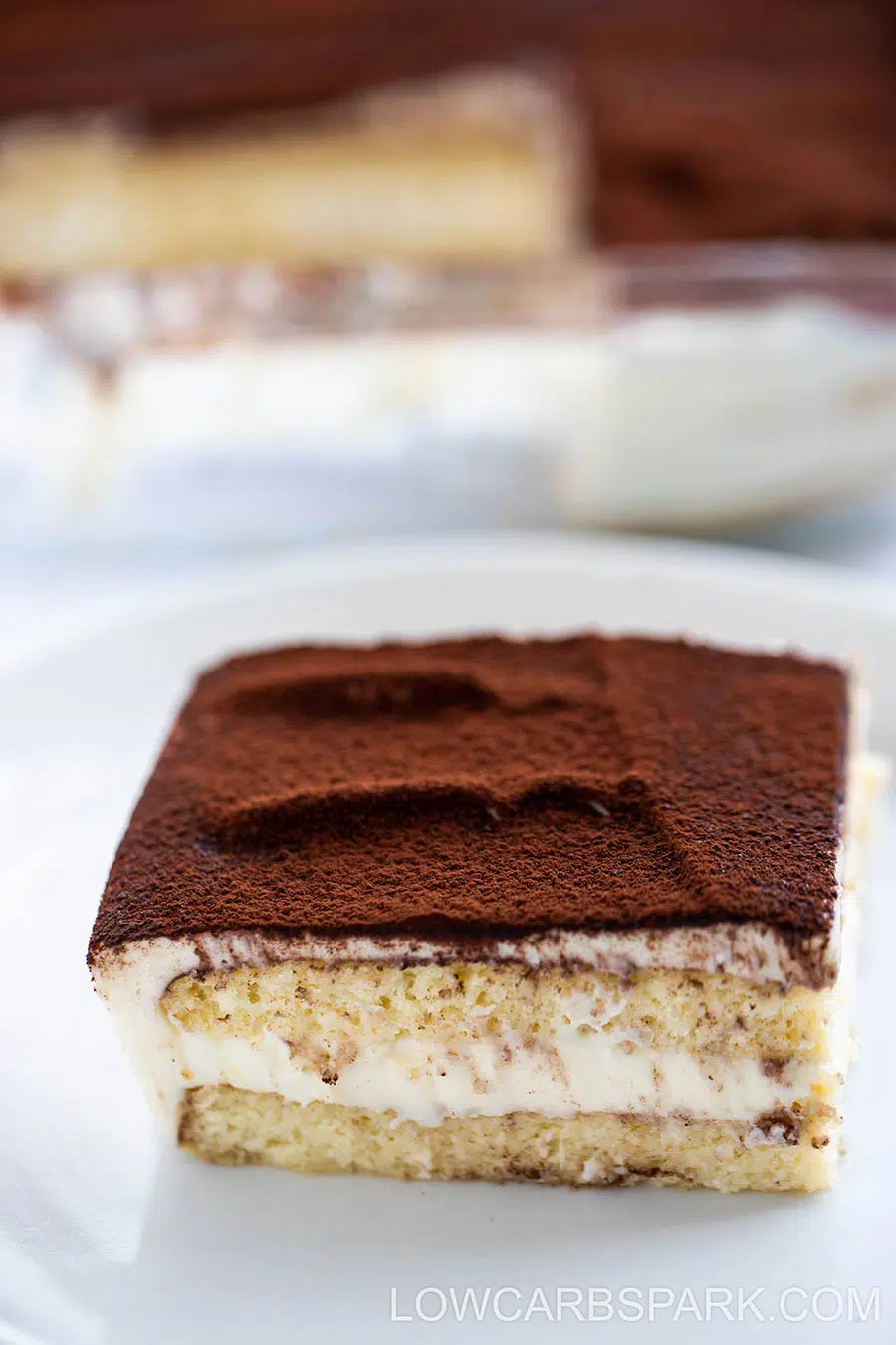 Easy Keto Tiramisu 2 creamy keto tiramisu cake with sugar free mascarpone filling
