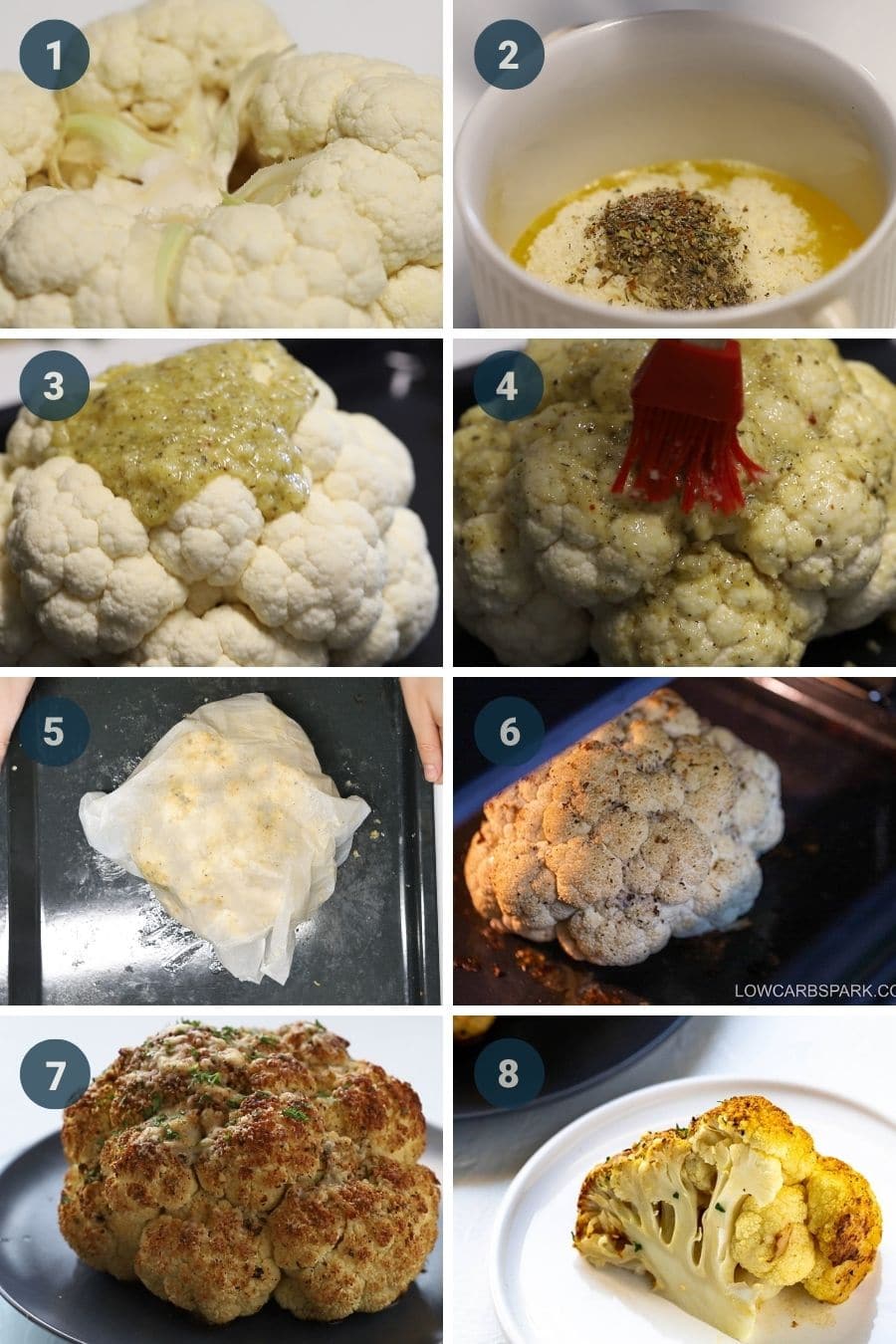 how to make whole roasted cauliflower recipe