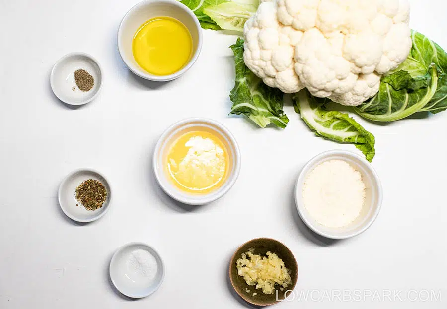 ingredients for whole roasted cauliflower