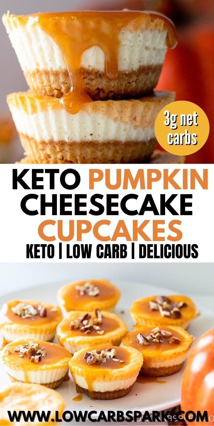 Keto Pumpkin Cheesecake Cupcakes