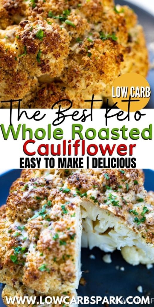 the best whole roasted cauliflower pinterest recipe