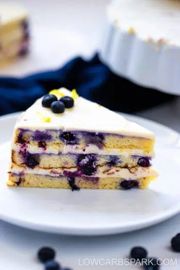 Keto Lemon Blueberry Cake – Low Carb Cake