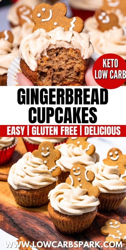 best keto low carb gingerbread cupcakes
