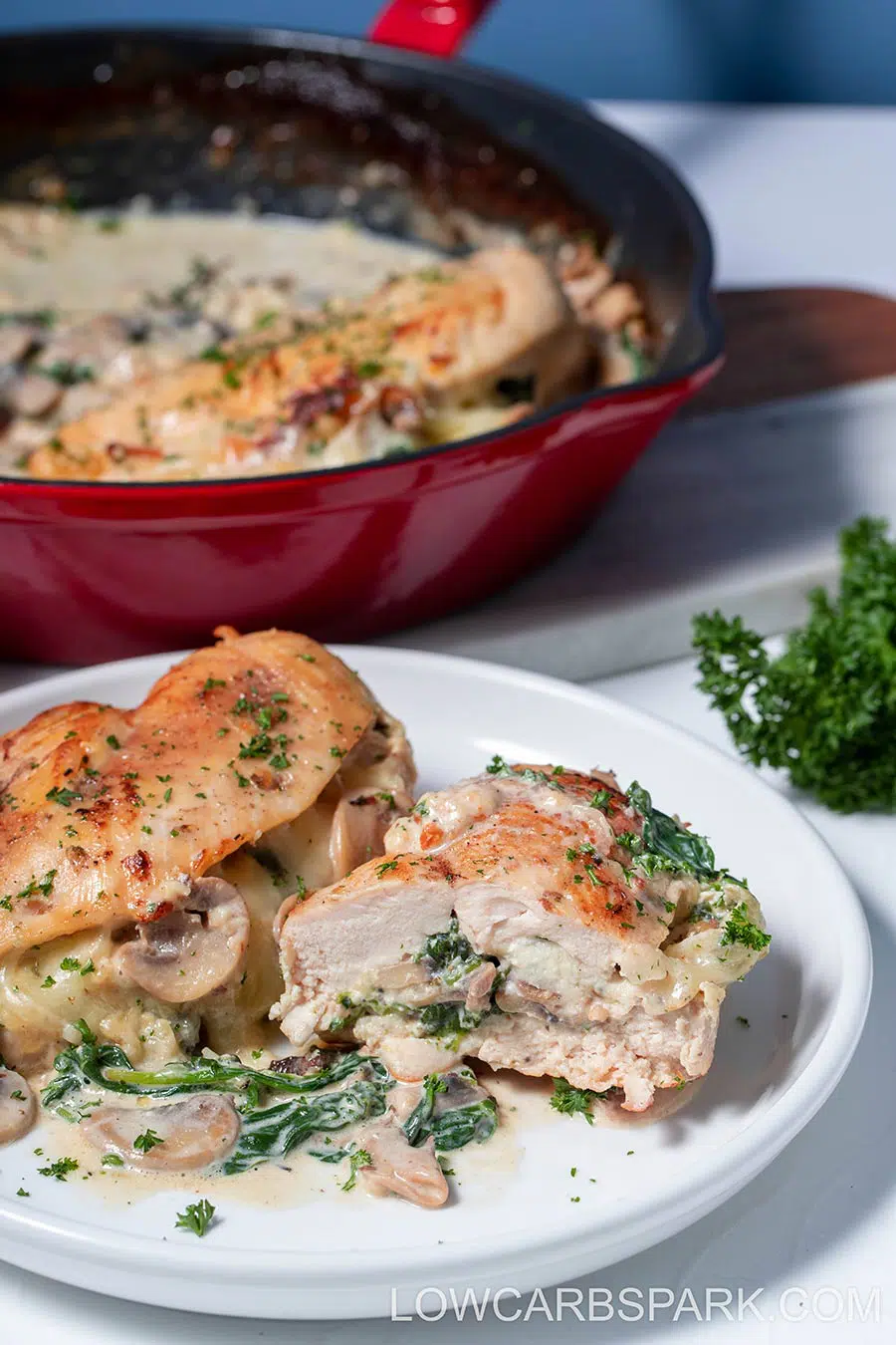 Creamy Mushroom and Spinach Stuffed Chicken Breast 8 best keto stuffed chicken breast