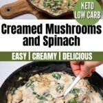 creamed mushrooms and spinach