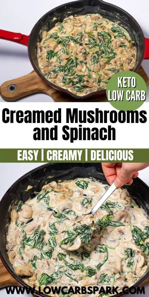 creamed mushrooms and spinach