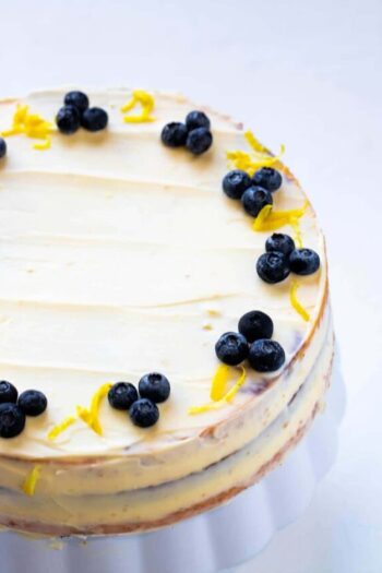Keto Lemon Blueberry Cake