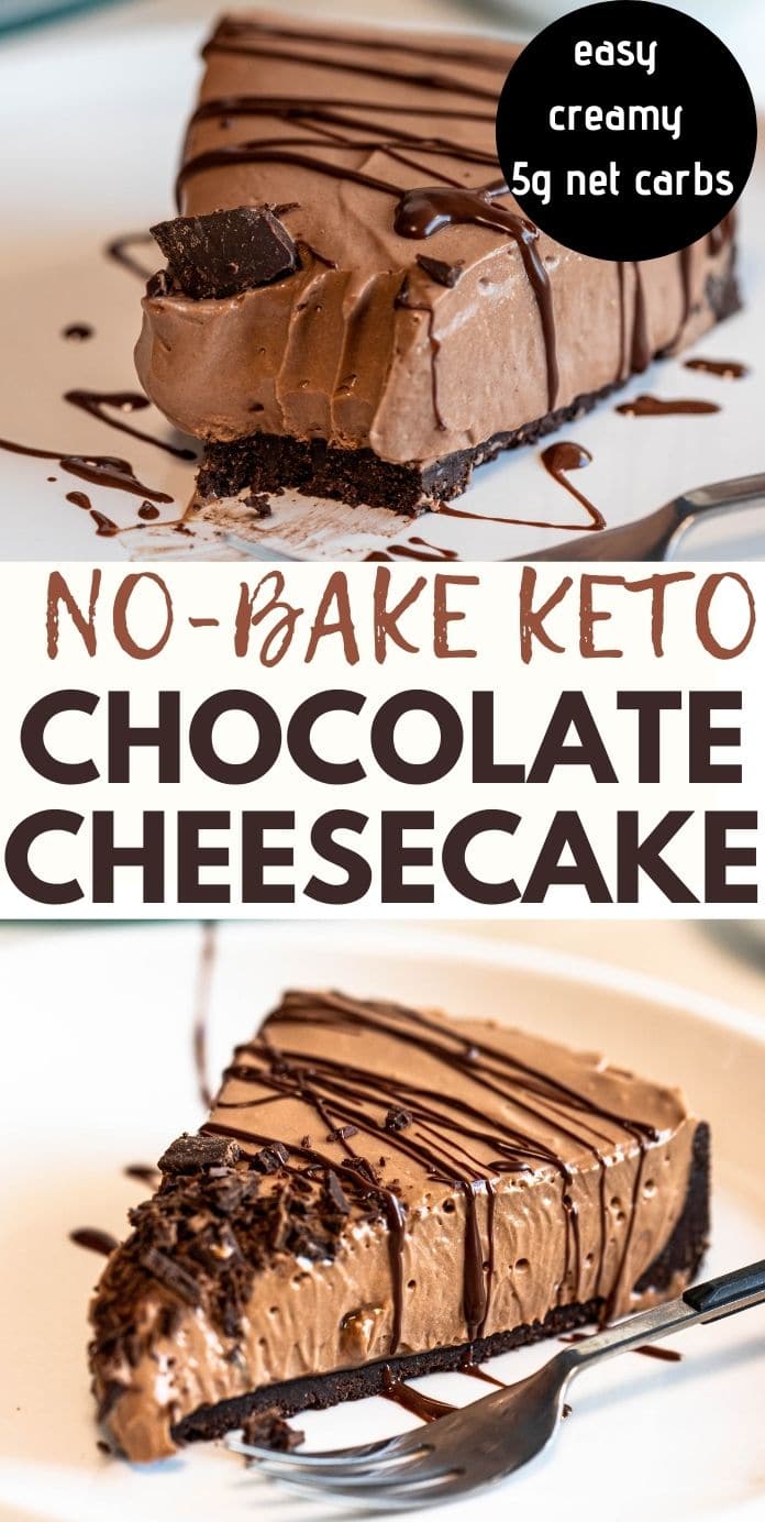 No-Bake Keto Chocolate Cheesecake