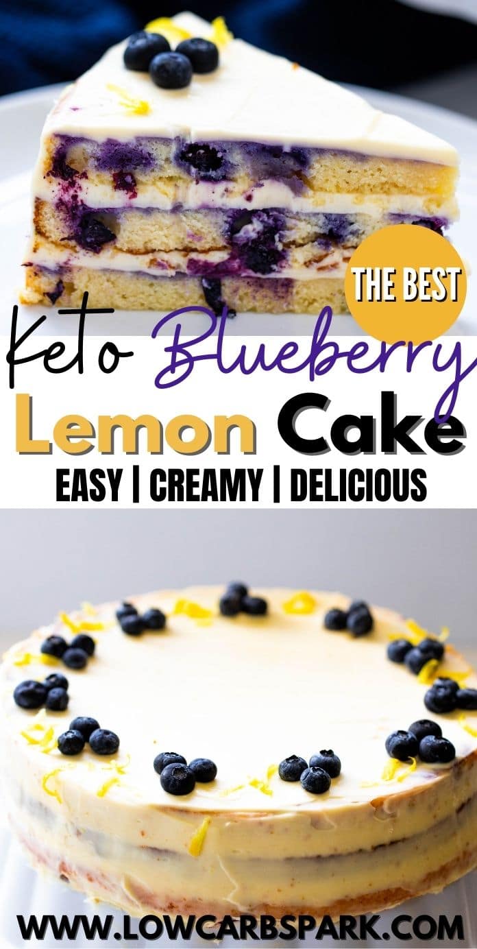 Keto Lemon Blueberry Cake - Low Carb Cake