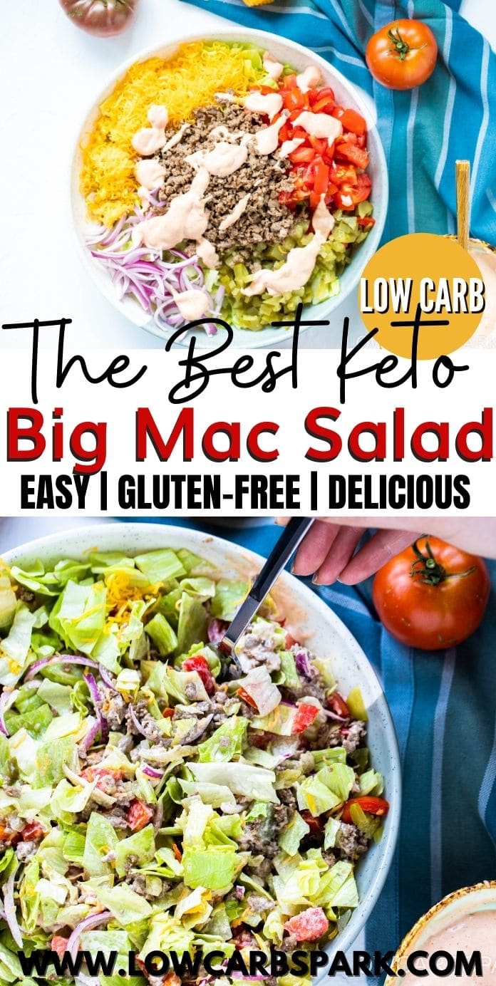 Big Mac Salad - Keto Cheeseburger Salad Recipe