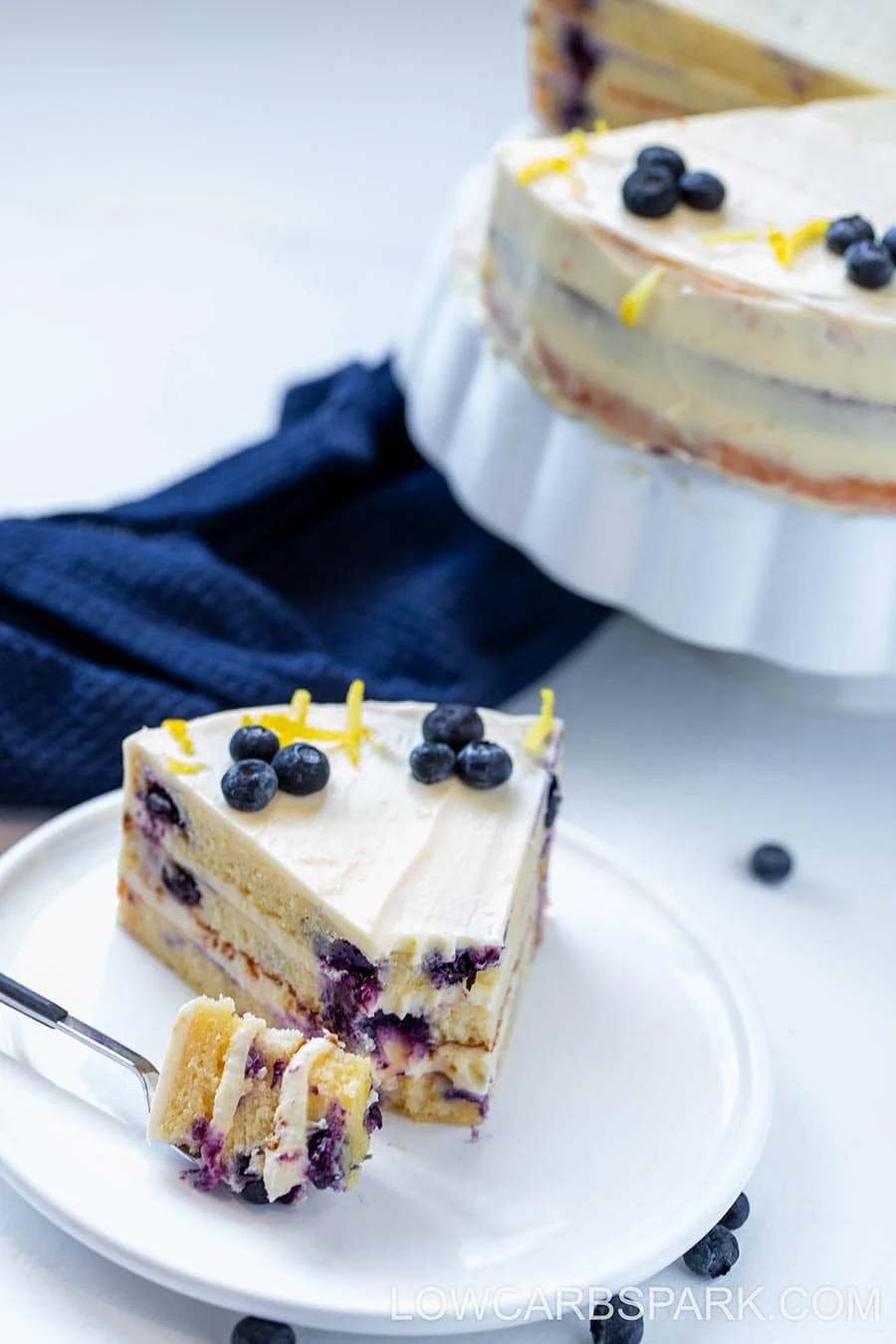 Keto Lemon Blueberry Cake - Low Carb Cake 8 keto low carb blueberry lemon cake