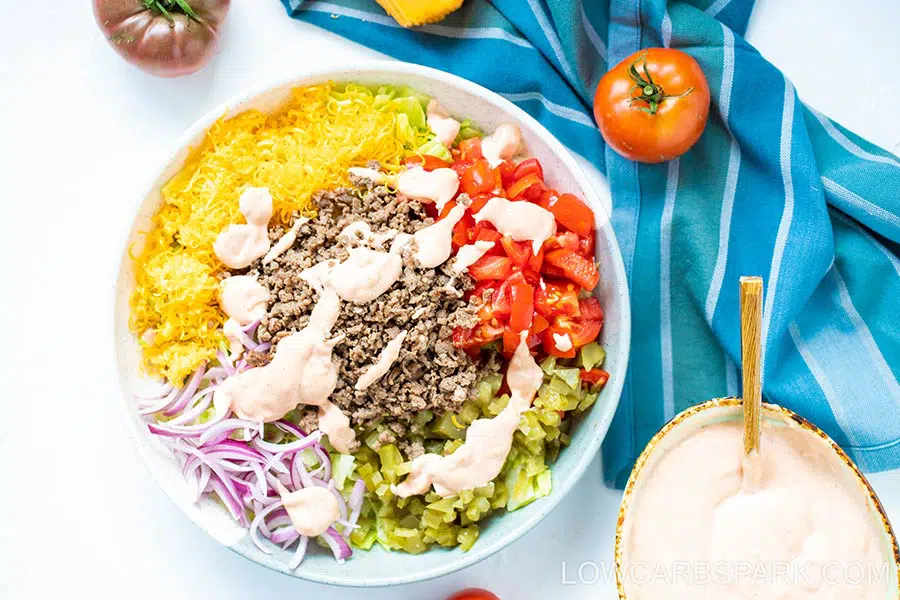 Big Mac Salad 6 low carb big mac salad