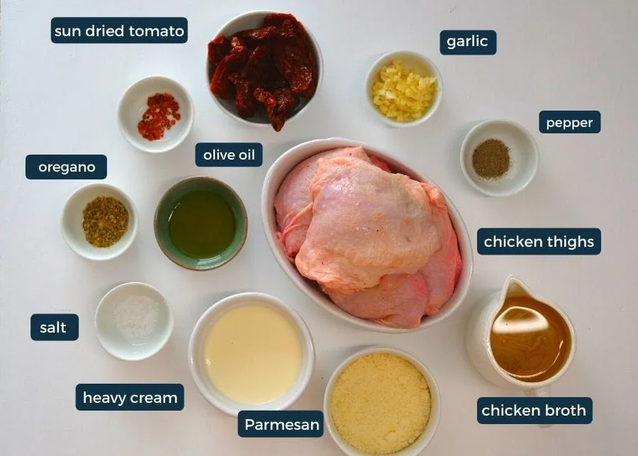 Marry Me Chicken with Creamy Sun Dried Tomato Sauce 3 marry me chicken ingredients