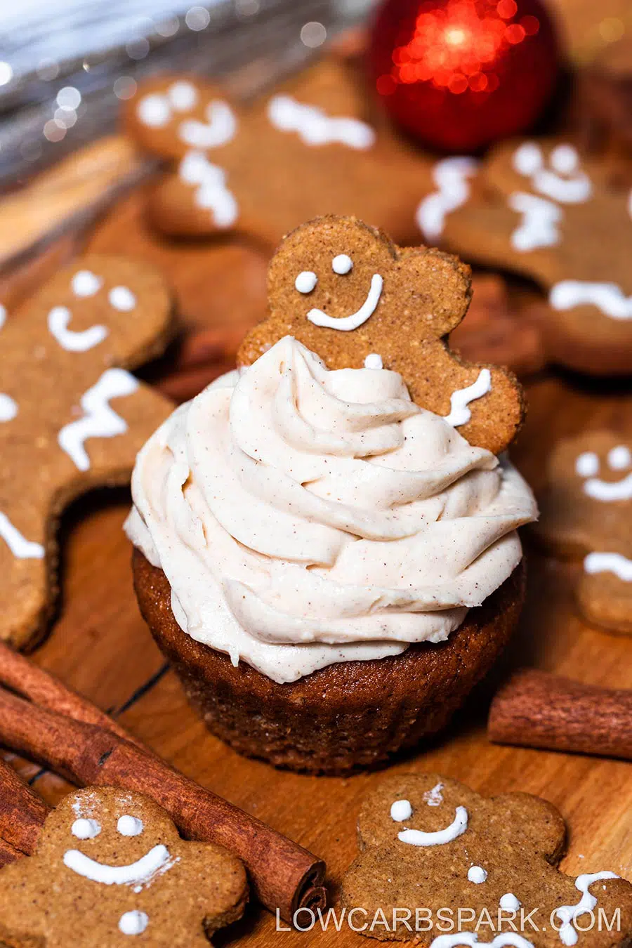 Keto Gingerbread Cupcakes 5 spiced keto cupcakes