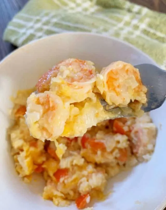 bowl shrimp rice casserole