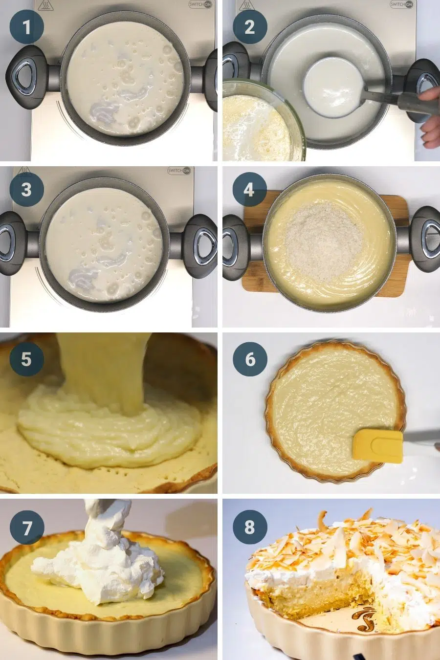 how to make keto coconut cream pie step by step