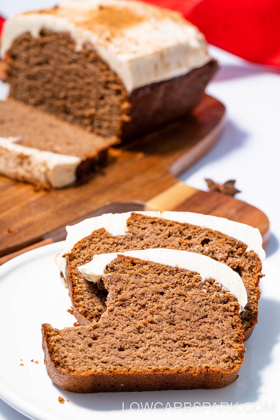 keto low carb gingerbread loaf