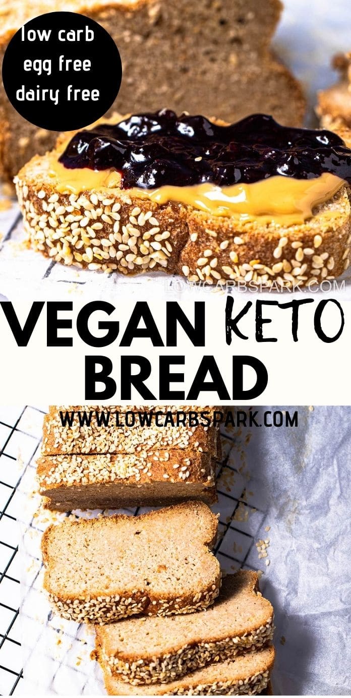 Vegan Keto Bread - Best Eggless Low Carb Bread