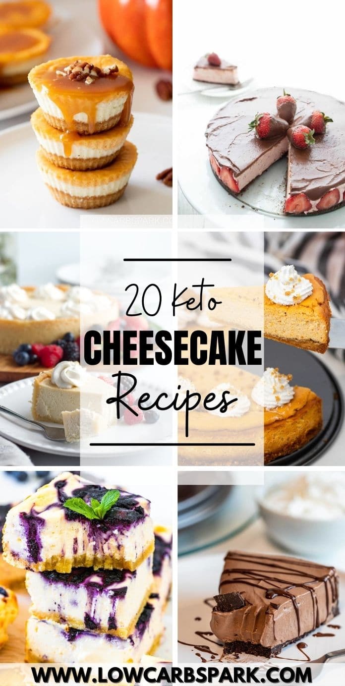 20 Keto Cheesecake Recipes - Best Low Carb Cheesecake Recipes collage