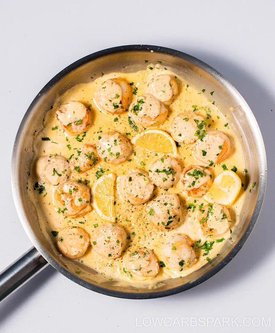 Creamy Pan Seared Scallops with Lemon Garlic Sauce 7 best scallops recipe
