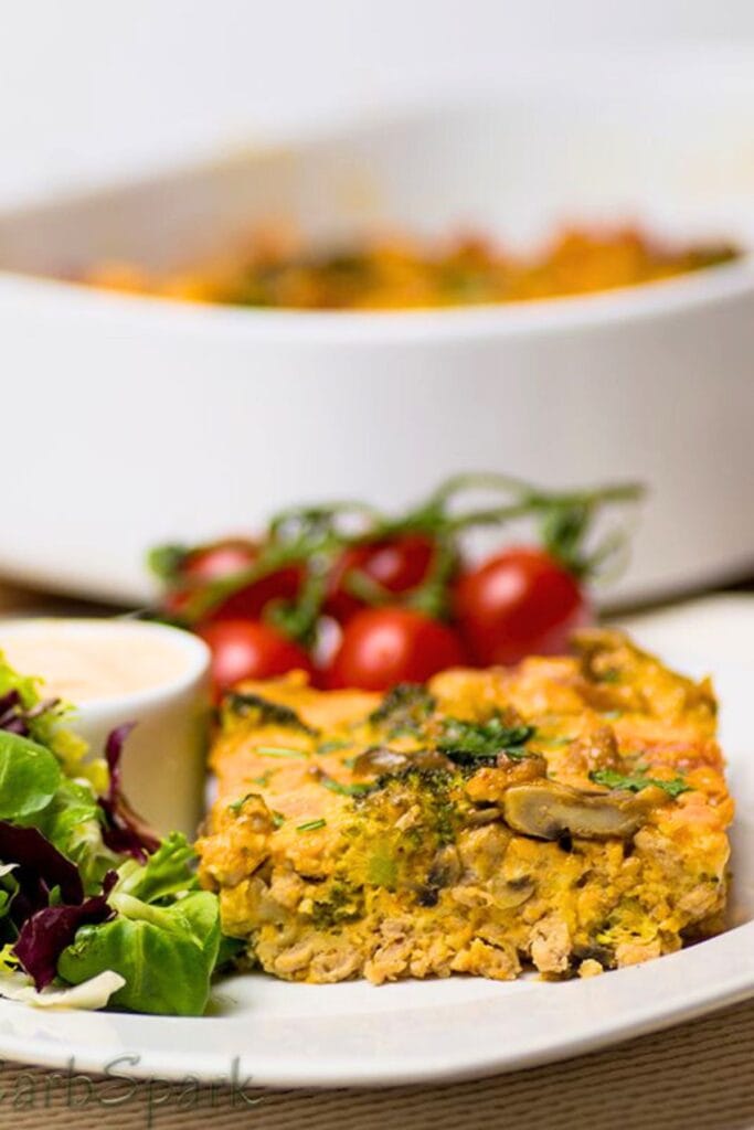 Keto Breakfast Casserole 1 breakfast casserole slice