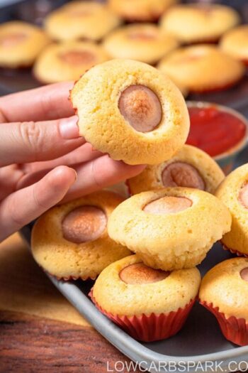 Mini Keto Corn Dog Muffins