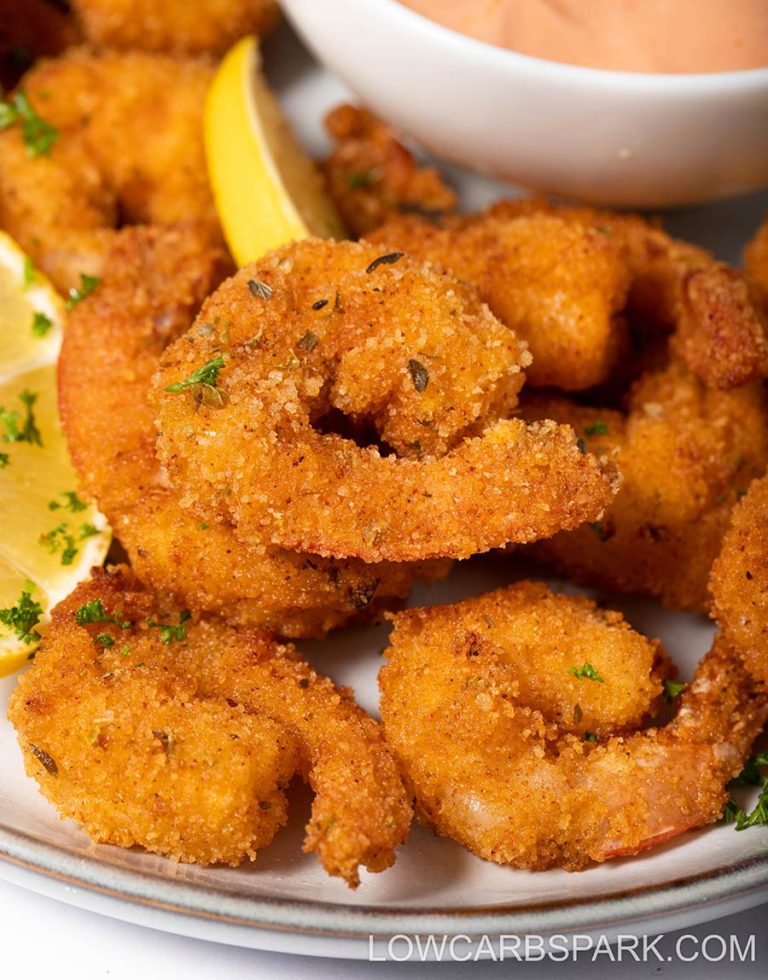 Super Crispy Keto Fried Shrimp - Low-Carb Shrimp Recipe - Low Carb Spark