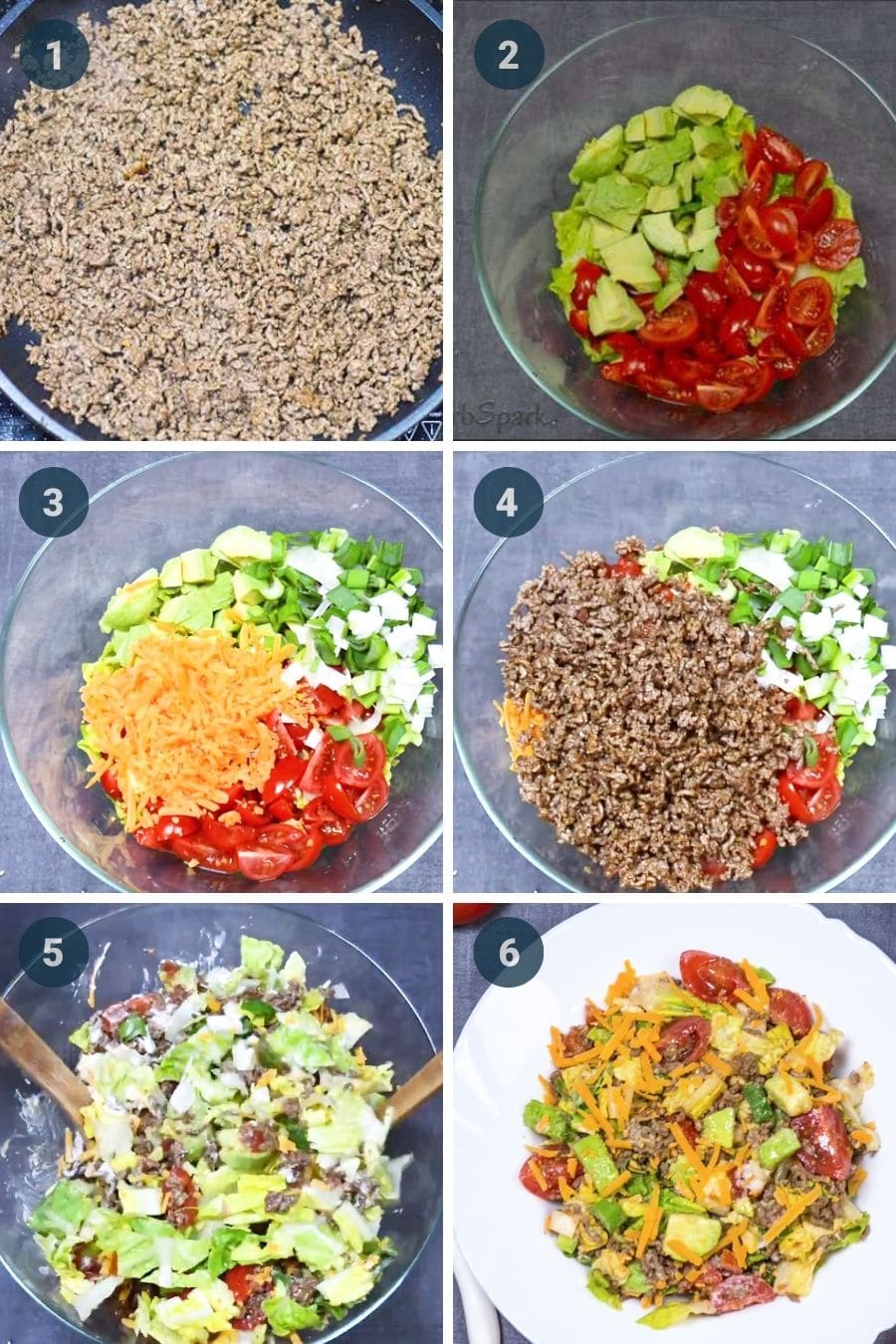 how to make taco salad step by step