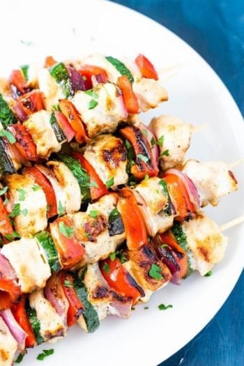 Grilled Chicken Kabobs with Vegetables
