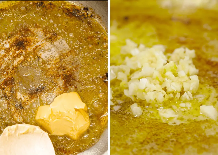 Seared Scallops With Garlic Lemon Butter Sauce 5 melt the butter and cook garlic