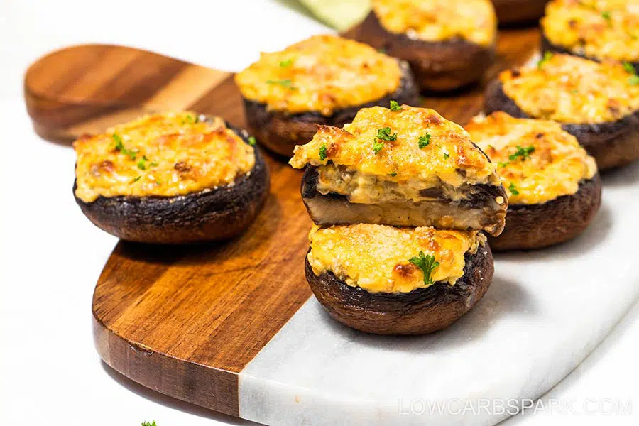 Keto Stuffed Mushrooms 7 cheesy stuffed mushrooms appetizer lowcarbspark