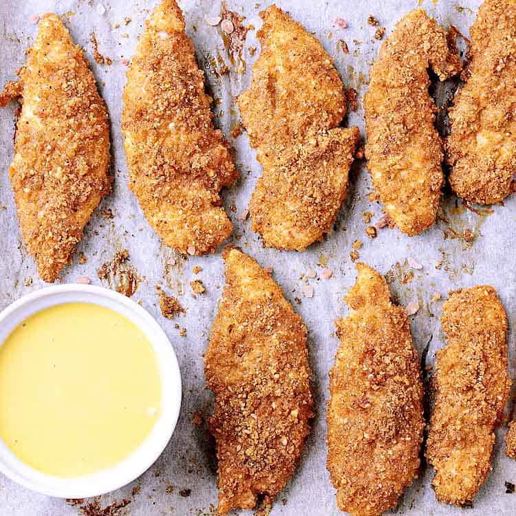 keto baked chicken tenders feature