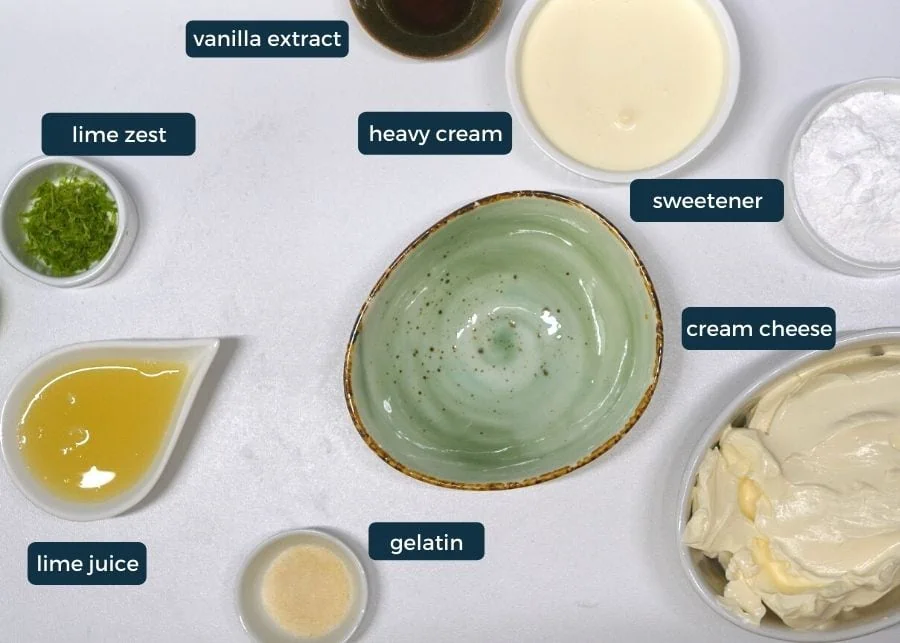 No-Bake Keto Key Lime Pie 6 keto key lime pie filling ingredients