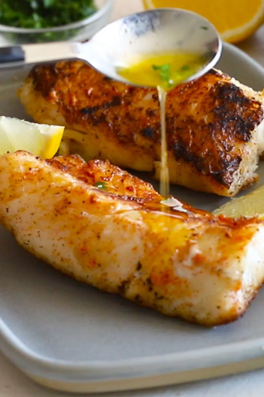 lemon sauce halibut recipe