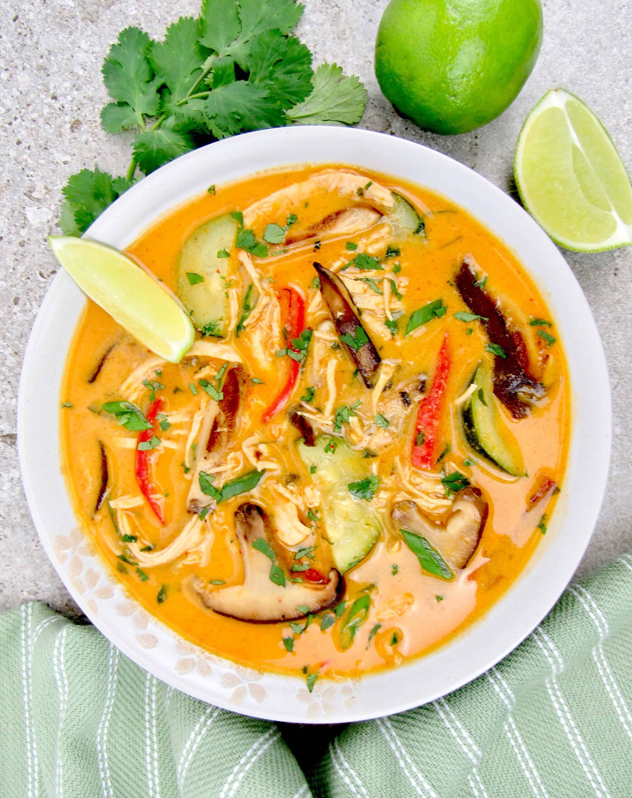 Thai Coconut Curry Chicken Soup Keto and Low Carb 3 scaled