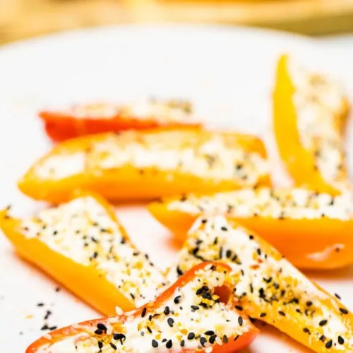 Everything But the Bagel Cream Cheese Stuffed Mini Peppers 6 cream cheese stuffed mini peppers recipe